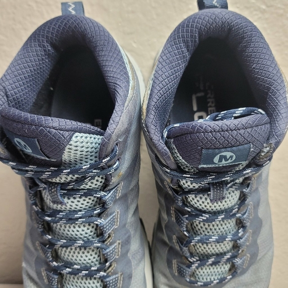 Merrell Moab Speed Mid Gore-Tex Hiking Boots Women's Blue Lightweight - Sz US 10 - Picture 2 of 9